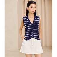 Evian Striped Top - Navy