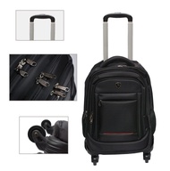 Premium Trolley Laptop Backpack Bag With 4 Wheels Large Waterproof School Rucksack Travel Bags Cabin Size For Men Women - SG Seller
