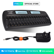 PALO 1.2V 16/12/8/4 Slots LCD Electric Battery Charger For AA/AAA Ni-MH/Ni-Cd Rechargeable Batteries