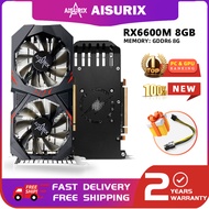 AISURIX RX6600M 8G Video Card GDDR6 Graphics Card for AMD For PC Gaming Work