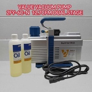 2FY-6C-N VALUE vacuum pump 12.7CFM dual stage airconditioning compressor mesin pam oil refrigeration