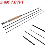 2014 NEW 2.4M 7.87FT Fly Fishing Rod Pole Outdoor Travel Pesca Carbon Hard Sea Carp Fishing Tackle R
