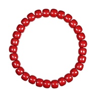 【正佳珠寶】帝王硃砂 頂級蘋果老型珠 6x7mm 帝王硃砂手珠