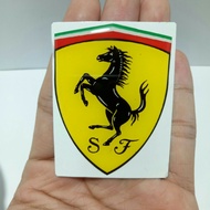 Emblem sticker timbul resin lentur logo ferrari