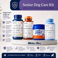 VETWISH Senior Dog Care Kit for Old Dogs | Joint Support Multivitamin Probiotic Fish Oil | Health Su
