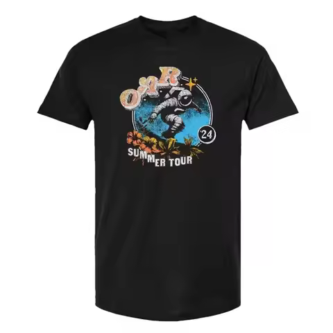 Vtg Oar Band Tour For Fans Cotton Black Full Size T Shirt Aa1344