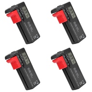 4X BT-168 PRO Battery Capacity Tester Digital Battery Checker Plastic Portable Cell Tester for AA 1.