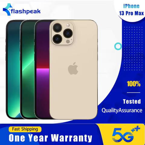 Original Unlocked Apple iPhone 13 Pro Max 5G Mobile Phone Face ID NFC 128GB/256GB ROM 6.7''OLED A15 