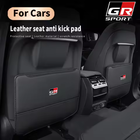 2pcs Car Seat Back Anti Child Kick Protector Pad GR SPORT For Toyota YARiS Supra Corolla Prius Harri
