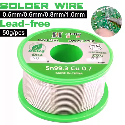 50g Sn99.3/Cu0.7 Lead-free Solder Wire 0.5/0.6/0.8/1.0 mm Unleaded Lead Free Rosin Core For Electric