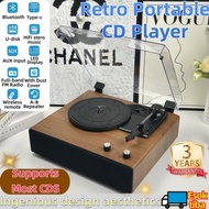 Retro Portable CD Player Portable CD Player Bluetooth Wall Mountable Music Player With IR Remote Con