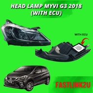Fastlink Perodua Myvi G3 2018 Head Lamp With Ecu 100% New High Quality