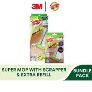 3M Scotch Brite Wet &amp; Dry Microfiber Super Mop + refill ( Value Set )