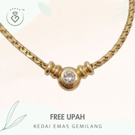 [Kedai Emas Gemilang] 400219 {YS} 0.40Ct Diamond Gold Necklace (45Cm) (27.86G) [585 Gold]
