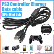 【Ready Stock】1.8M USB 5 Pin Mini Usb Data Charger Cable For Ps3 Game Wireless Controller Phone Mp3/M
