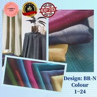 Kain Langsir Blackout Bunga Timbul Bidang 60''/ Curtain Sunblock Embossing Cloth 80%~95% (BR-N)
