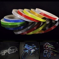 8 Meter Car Styling Reflective Sticker DIY Strip Motorcycle Bike Rim Tape Reflective Wheel Stickers Tape Stickers Safety Decorative Accessories