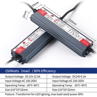 12V 24V LED Power Supply AC To DC Transformer  150W Converter for LED Strip Light Bulb LED Driver