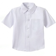 Boys White Short Sleeve Shirt Back To School Shirts Toddler With Pocket Size 6-14Y