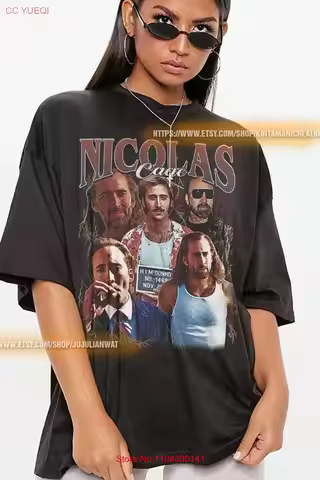 Nicolas Cage Vintage T Shirt 90s long or short sleeves