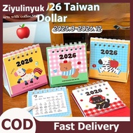 ziyulinyuk 1Pcs Cartoon Portable Coil Monthly Calendar Planner 2026 Horse Year Desk Calendar Office 