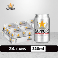 Sapporo Beer Can Lager Beer 5.0% Alcohol (320ml x 24)