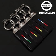 Suede Car Keyrings Key Chains Pendant Accessories for Nissan 370Z Versa X-Trail Altima Livina MARCH 