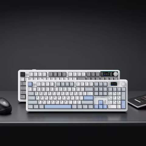 LINGBAO K108 Pro Wireless Bluetooth Korean Mechanical Keyboard Low Noise Full Size 104 Keys Customiz