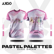 Axgg ' Bang Dream - Pastel Palettes ' Tshirt / Baju Microfiber Jersi / Jersey Sublimation / Tshirt Jersey