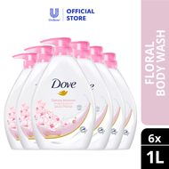 Dove Go Fresh Shower Gel Sakura Blossom 1L x 6
