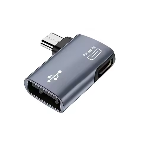2Pcs OTG Adapter for Fire TV Stick 90 Degree Left/Right Angle Micro-USB to USB OTG Adapter for Andro
