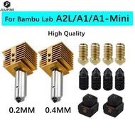 For 2 / Bambu Lab Kit 0.2 0.4 Detachable Bambulab A1 Mini Hotend A2l Nozzle Assembly 3D Printer /