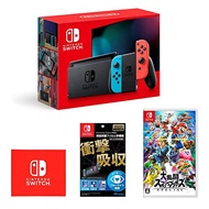 [Direct from japan] Nintendo Switch (Nintendo Switch) Joy-Con(L) Neon Blue / (R) Neon Red + [Nintendo Licensed Products] Nintendo Switch LCD Protective Film Multifunction + Super Smash Bros. SPECIAL - Switch ([Amazon.co.jp Only] Nintendo Switch Logo Desig