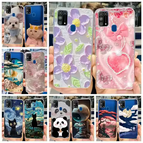 For Samsung Galaxy M31 Case SM-M315F Colorful Painted Cover Soft Slim Phone Case For Samsung M31 Pri