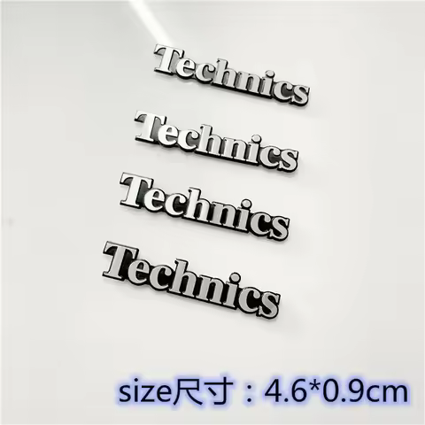 10X Technic Speaker 46x9mm aluminum sticker technics car styling stereo speaker badge emblem Sticker