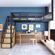 Low Lower Hanging Bed Second Floor Replica Lower Upper Layer Desk with Compartment Bed Sheet Desk Be