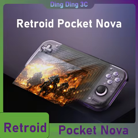 Retroid Pocket Nova Retro Handheld Game Console 4 And Half Inch 120Hz Amoled Snapdragon 8 Gen2 Ps2 E