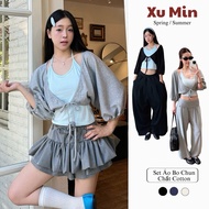 Xu Min Min Shirt (2S Shirt + Outerwear) (Available for Retail Sale) Cotton with Unique Sleeves (2s S