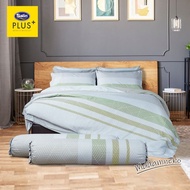 SATIN PLUS ผ้าปูที่นอน (ไม่รวมผ้านวม) พิมพ์ลาย กราฟฟิก Graphic Print PP028 (เลือกขนาดเตียง 3.5ฟุต/5ฟ