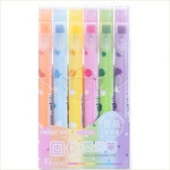 Hot🔥study 6 Colors/set Pastel Gel Highlighters Fragrance Bible Highlighters No Bleed Bible Art Marke