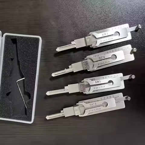 Lishi 2 in 1 KW1 KW5 SC1 SC4 SS001 Pro SS002 Pro R52/R52L M1/ MS2 AM5 SS002R Locksmith Tools for Hom