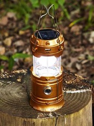 KF items 0113: 去露營做足準備！手提充電露營LED燈(太陽能+供手機充電)