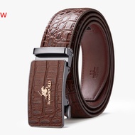 Boston Paul Crocodile Belt Mens Automatic Leather Buckle New Cowhide High-End Belt