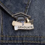 Graduation Season Alloy Backpack Badge Graduation Cap Brooch Gifts for Students Clothing Accessories