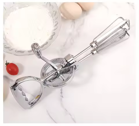 Manual crank egg beater milk mixer cream and butter mixer whisking frother kitchen cooking tools and