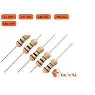 10pcs/pk Resistor 1/4W 1.3ohm, 130ohm, 1.3k ohm, 13k ohm, 130k ohm 5% Fixed Resistor