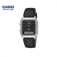 Casio Vintage AQ-230EL-1A Black Leather Band Women/Men Watch