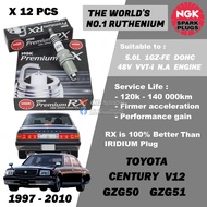 NGK Premium RX Spark Plug - Toyota Century GZG50 Royal GZG51 5.0L V12 1GZFE VVTi DOHC 48V N.A ( 1997