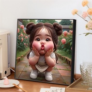 1 Set of Cute Girls Adult Diamond Painting, 5D DIY Diamond Art Tools, Suitable for Beginners Full Di