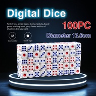 100pcs Dices 6-sided Cube Round Corner Game Dice for Club Party Board Game Bar Table Accessories